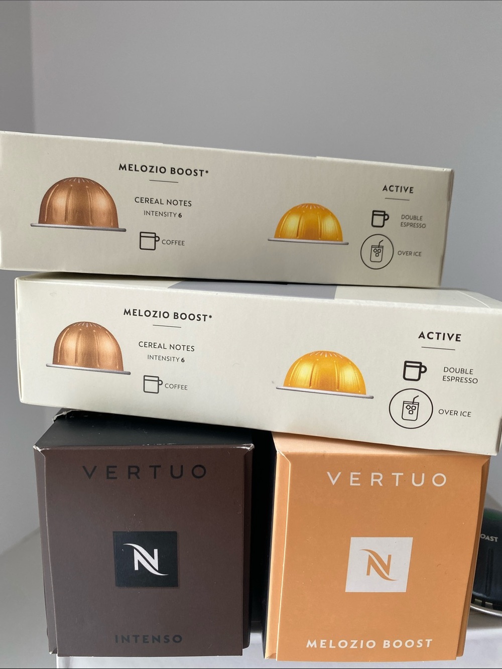 Nespresso Vertuo Melozio Boost and Intenso Pod Bundle
